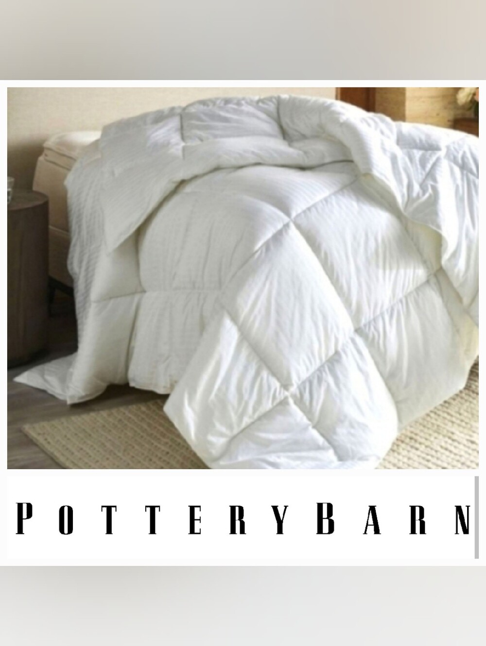 New Pottery Barn Hydrocool Moisture Wicking Duvet Insert Hypoallergenic. King Sz